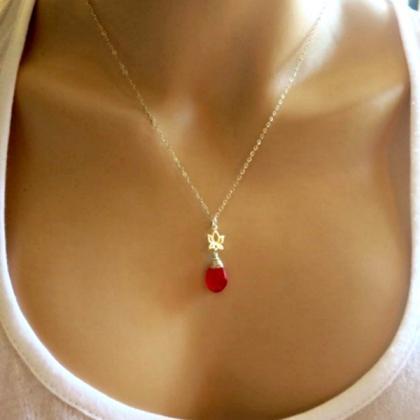 Red Orange Chalcedony Gemstone With Stering Silver..