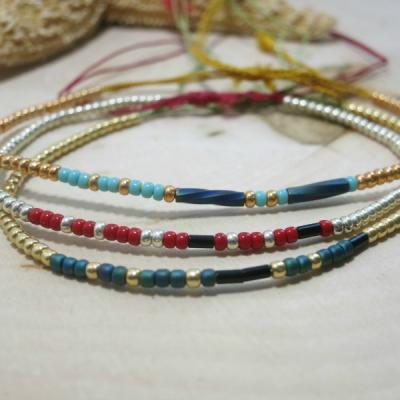 Sister - Morse Code Bracelet, Silk cord Bracelet Custom Secret Message Gift for Sister